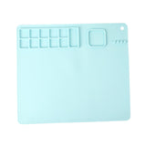 Maxbell Silicone Craft Mat Countertop Protector DIY Washable for Crafting Painting Blue