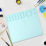 Maxbell Silicone Craft Mat Countertop Protector DIY Washable for Crafting Painting Blue