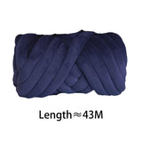 Maxbell Chunky Yarn Hand Knit Yarn Washable for Pet Bed Arm Knitted Blanket Craft Dark Blue