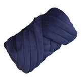 Maxbell Chunky Yarn Hand Knit Yarn Washable for Pet Bed Arm Knitted Blanket Craft Dark Blue