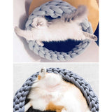 Maxbell Chunky Yarn Hand Knit Yarn Washable for Pet Bed Arm Knitted Blanket Craft Dark Blue