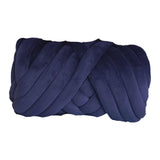 Maxbell Chunky Yarn Hand Knit Yarn Washable for Pet Bed Arm Knitted Blanket Craft Dark Blue