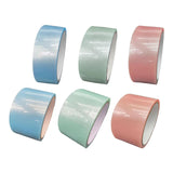 Maxbell 6 Pieces Sticky Ball Rolling Tape 4.8cm 6cm Width Colored Tapes Bulk Game StyleC