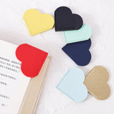 Maxbell 6x PU Leather Heart Bookmarks Book Markers Birthday Gift Book Lovers Style A