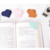 Maxbell 6x PU Leather Heart Bookmarks Book Markers Birthday Gift Book Lovers Style A