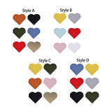 Maxbell 6x PU Leather Heart Bookmarks Book Markers Birthday Gift Book Lovers Style A