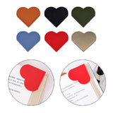 Maxbell 6x PU Leather Heart Bookmarks Book Markers Birthday Gift Book Lovers Style A