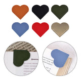 Maxbell 6x PU Leather Heart Bookmarks Book Markers Birthday Gift Book Lovers Style A