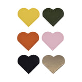 Maxbell 6x PU Leather Heart Bookmarks Book Markers Birthday Gift Book Lovers Style C