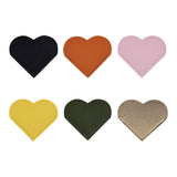Maxbell 6x PU Leather Heart Bookmarks Book Markers Birthday Gift Book Lovers Style C