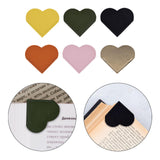 Maxbell 6x PU Leather Heart Bookmarks Book Markers Birthday Gift Book Lovers Style C