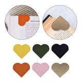 Maxbell 6x PU Leather Heart Bookmarks Book Markers Birthday Gift Book Lovers Style C