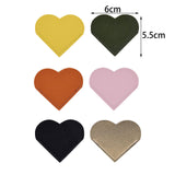 Maxbell 6x PU Leather Heart Bookmarks Book Markers Birthday Gift Book Lovers Style C