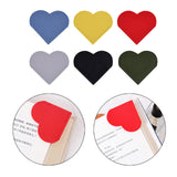Maxbell 6x PU Leather Heart Bookmarks Book Markers Birthday Gift Book Lovers Style D