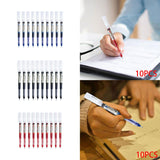 Maxbell 10x Classic Roller Ball Pens 0.5mm Fine Point Printing Adults Writing Blue