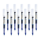 Maxbell 10x Classic Roller Ball Pens 0.5mm Fine Point Printing Adults Writing Blue