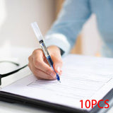 Maxbell 10x Classic Roller Ball Pens 0.5mm Fine Point Printing Adults Writing Blue