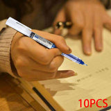 Maxbell 10x Classic Roller Ball Pens 0.5mm Fine Point Printing Adults Writing Blue