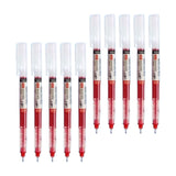 Maxbell 10x Classic Roller Ball Pens 0.5mm Fine Point Printing Adults Writing Red