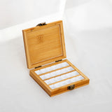 Maxbell Empty Bamboo Paint Palette with Lid Art Palette for Painters Students Studio 24 Grids