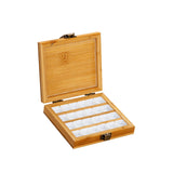 Maxbell Empty Bamboo Paint Palette with Lid Art Palette for Painters Students Studio 24 Grids