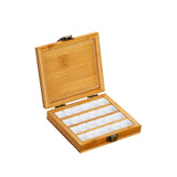 Maxbell Empty Bamboo Paint Palette with Lid Art Palette for Painters Students Studio 24 Grids