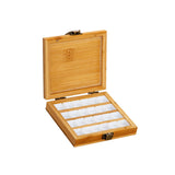 Maxbell Empty Bamboo Paint Palette with Lid Art Palette for Painters Students Studio 24 Grids