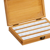 Maxbell Empty Bamboo Paint Palette with Lid Art Palette for Painters Students Studio 36 Grids