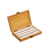 Maxbell Empty Bamboo Paint Palette with Lid Art Palette for Painters Students Studio 36 Grids