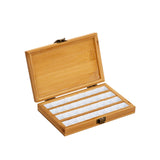 Maxbell Empty Bamboo Paint Palette with Lid Art Palette for Painters Students Studio 36 Grids
