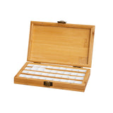 Maxbell Empty Bamboo Paint Palette with Lid Art Palette for Painters Students Studio 36 Grids