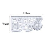 Maxbell Multifunctional Geometric Ruler Drawing Stencils Painting Drafting