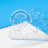 Maxbell Multifunctional Geometric Ruler Drawing Stencils Painting Drafting