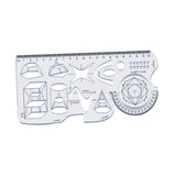 Maxbell Multifunctional Geometric Ruler Drawing Stencils Painting Drafting