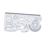 Maxbell Multifunctional Geometric Ruler Drawing Stencils Painting Drafting