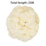 Maxbell Pom Pom Chunky Yarn Arm Knitting Pillow Blanket Rug Making Hand Knit Garland Beige