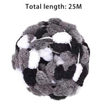 Maxbell Pom Pom Chunky Yarn Arm Knitting Pillow Blanket Rug Making Hand Knit Garland White Black Gray