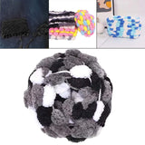 Maxbell Pom Pom Chunky Yarn Arm Knitting Pillow Blanket Rug Making Hand Knit Garland White Black Gray
