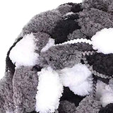 Maxbell Pom Pom Chunky Yarn Arm Knitting Pillow Blanket Rug Making Hand Knit Garland White Black Gray