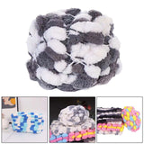 Maxbell Pom Pom Chunky Yarn Arm Knitting Pillow Blanket Rug Making Hand Knit Garland Gray White