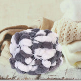 Maxbell Pom Pom Chunky Yarn Arm Knitting Pillow Blanket Rug Making Hand Knit Garland Gray White