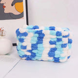 Maxbell Pom Pom Chunky Yarn Arm Knitting Pillow Blanket Rug Making Hand Knit Garland Gray