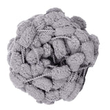 Maxbell Pom Pom Chunky Yarn Arm Knitting Pillow Blanket Rug Making Hand Knit Garland Gray