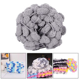 Maxbell Pom Pom Chunky Yarn Arm Knitting Pillow Blanket Rug Making Hand Knit Garland Gray