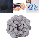 Maxbell Pom Pom Chunky Yarn Arm Knitting Pillow Blanket Rug Making Hand Knit Garland Gray