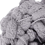 Maxbell Pom Pom Chunky Yarn Arm Knitting Pillow Blanket Rug Making Hand Knit Garland Gray