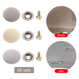 Maxbell 50x Car Roof Repair Button Easy Installation Fixed Buckle for Trucks SUV Black