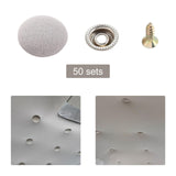 Maxbell 50x Car Roof Repair Button Easy Installation Fixed Buckle for Trucks SUV Grey