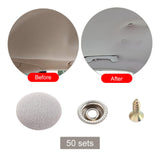 Maxbell 50x Car Roof Repair Button Easy Installation Fixed Buckle for Trucks SUV Grey