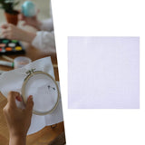 Maxbell Sewing Fabric Needlework Canvas Needlepoint White Crafts Cross Stitch Cloth 30cmx30cm